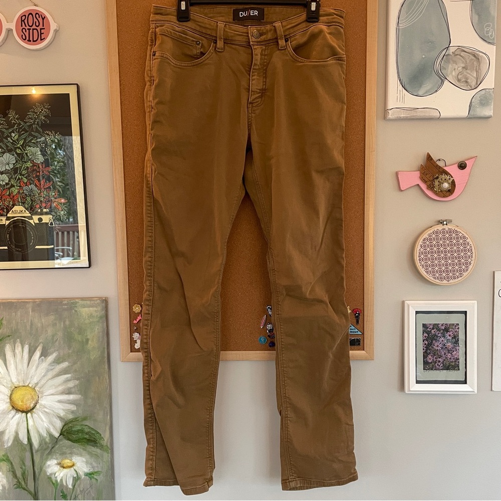 DUER N2X Relaxed Taper Brown Pants 32x32
